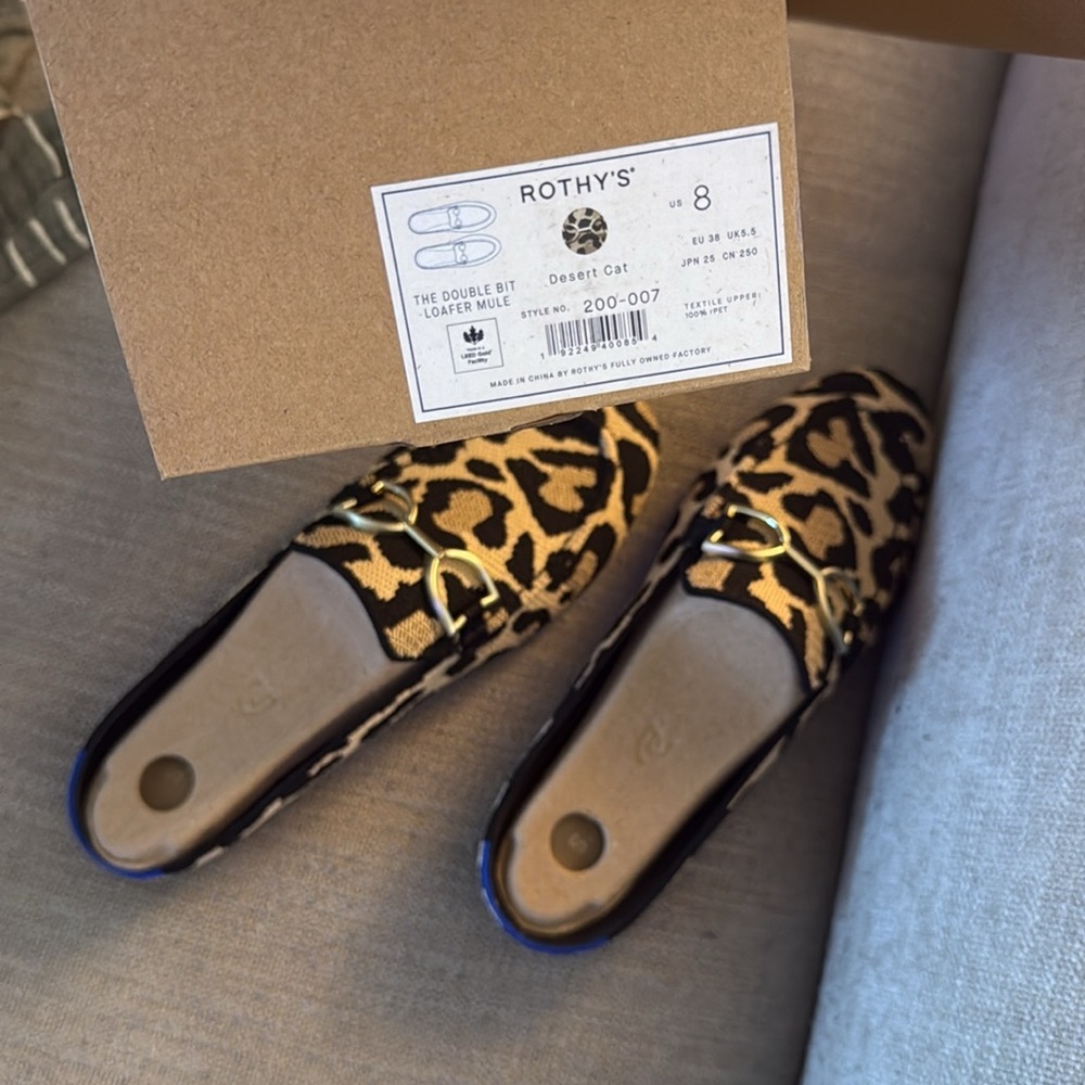Rothy's The Double Bit Loafer Mule - Desert Cat Size 8 - Picture 5 of 5